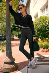 Black High Rise Compression Spandex Millie Yoga Pant